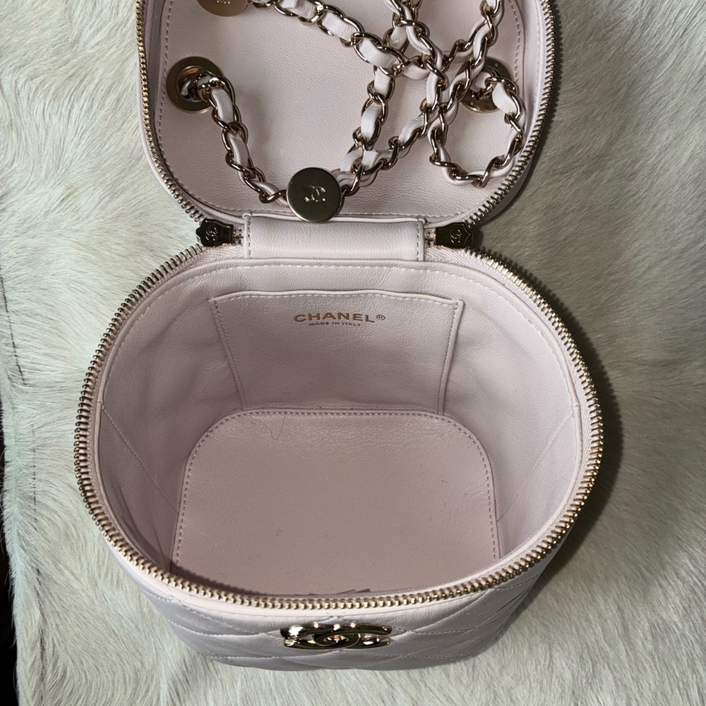 Chanel Cream and Gold Mini Bag with Structured Design